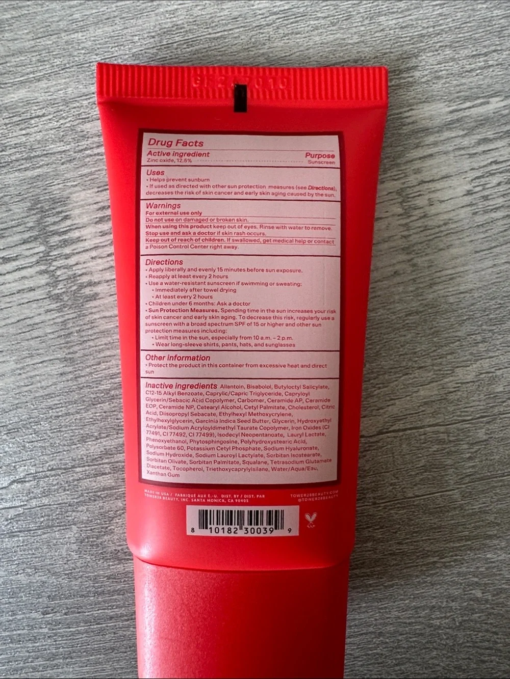 Tower 28 SPF 30 Sunscreen Gel in Bright Red Tube - Picture 3 of 4